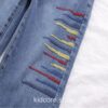 Kidcore Colorful Paint Striped Jean