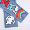 Kidcore Rainbow Cute Letter Streetwear Jean
