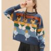 Sweet House Bunny Embroidery Funny Sweater