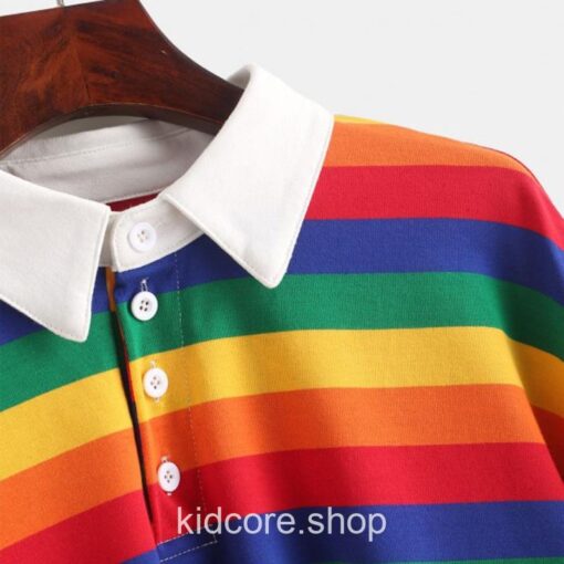 Kidcore Aesthetic Long Sleeve Rainbow Sweatshirt 6