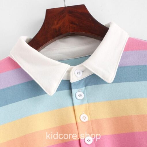 Kidcore Aesthetic Long Sleeve Rainbow Sweatshirt 3