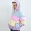 Kidcore Makaron Rainbow Color Thicken Warm Winter Jacket 7