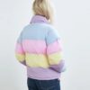 Kidcore Makaron Rainbow Color Thicken Warm Winter Jacket 8