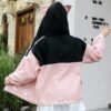 Aesthetic Cute Cat Paw Zipper Hooded Jacket with Ears 5
