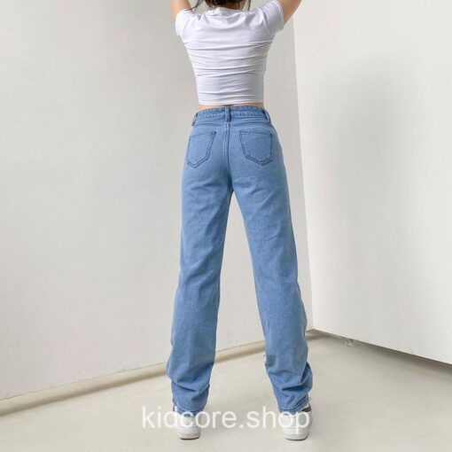 Streetwear Vintage Kidcore Letter Aesthetic Jeans 3