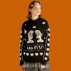 Preppy Cartoon Weird Embroidery Knitted Sweater 1