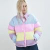 Kidcore Makaron Rainbow Color Thicken Warm Winter Jacket 6