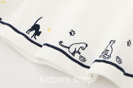 Kidcore Batwing Cartoon Cat Print Cute Hoodie 12
