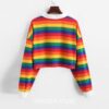 Kidcore Aesthetic Long Sleeve Rainbow Sweatshirt 5