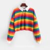 Kidcore Aesthetic Long Sleeve Rainbow Sweatshirt 7