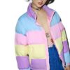 Kidcore Makaron Rainbow Color Thicken Warm Winter Jacket 5