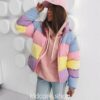 Kidcore Makaron Rainbow Color Thicken Warm Winter Jacket 9