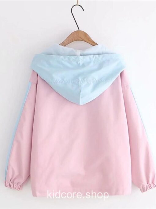 Blue Pink Star Candy Kidcore Jacket 6