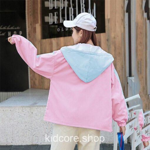 Blue Pink Star Candy Kidcore Jacket 9