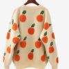 Cute Orange Apple Fruit Kidcore Sweater 4