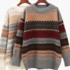 Kidcore Pullover Knit Striped Argyle Sweater 5