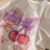 Harajuku Cotto nCartoon Cherry Graphic T Shirt 2