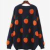 Cute Orange Apple Fruit Kidcore Sweater 5