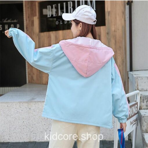 Blue Pink Star Candy Kidcore Jacket 10