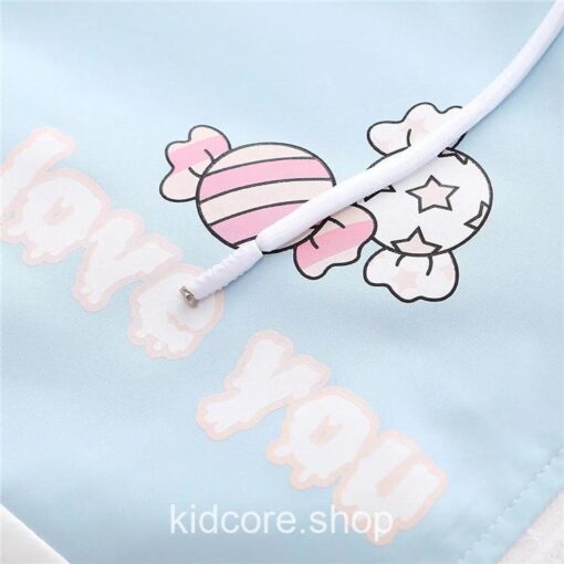 Blue Pink Star Candy Kidcore Jacket 12