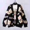 Chic Harajuku Knitted Bear Cardigan Sweater 3