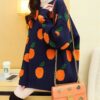 Cute Orange Apple Fruit Kidcore Sweater 3