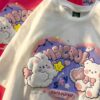 Harajuku Cartoon Bear Print Kidcore T-Shirt 4