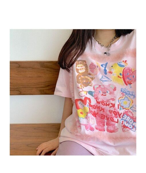 Kidcore Colorful Kawaii Streetwear Harajuku T-Shirt 11