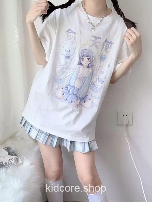 Kidcore Japanese Kawaii Angel Cute T-shirt 4