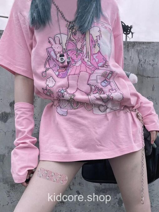 Harajuku Tee Top Streetwear Cute Girl T-shirt 1