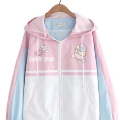 Blue Pink Star Candy Kidcore Jacket 1