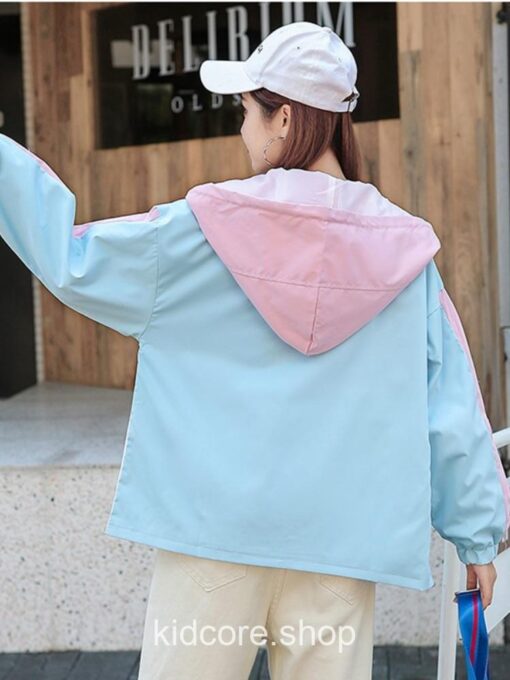 Blue Pink Star Candy Kidcore Jacket 3