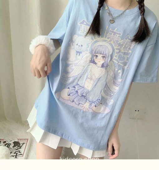 Kidcore Japanese Kawaii Angel Cute T-shirt 14