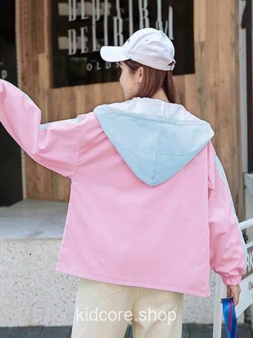Blue Pink Star Candy Kidcore Jacket 4