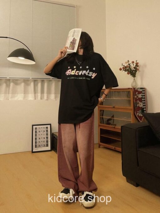Harajuku Graphic Vintage Grunge Star Print Tee T-Shirt 5