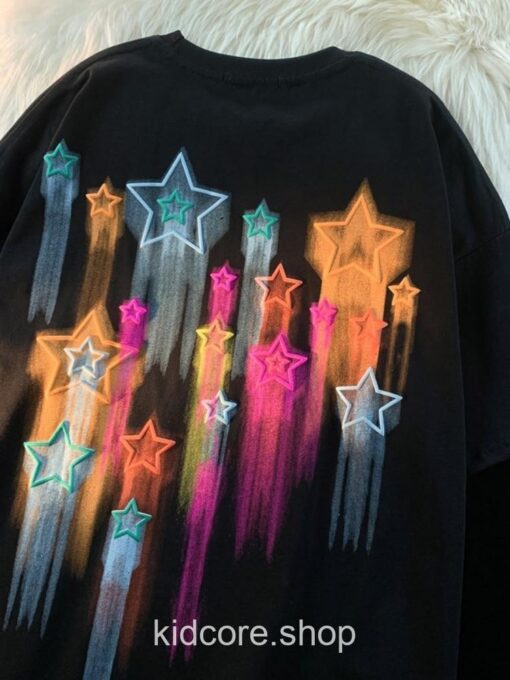 Harajuku Graphic Vintage Grunge Star Print Tee T-Shirt 2