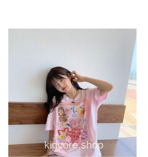 Kidcore Colorful Kawaii Streetwear Harajuku T-Shirt 10