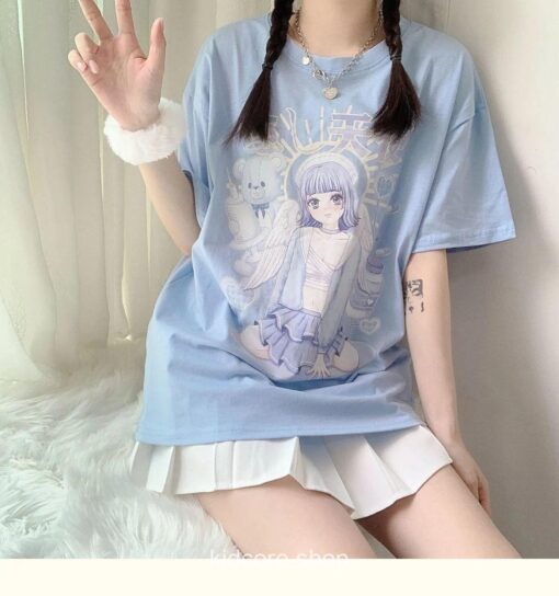 Kidcore Japanese Kawaii Angel Cute T-shirt 13