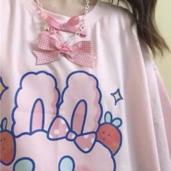 Kidcore Bunny Anime Kawaii Harajuku Cute Print T Shirt 2