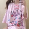 Kidcore Bunny Anime Kawaii Harajuku Cute Print T Shirt 1