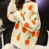 Cute Orange Apple Fruit Kidcore Sweater 1