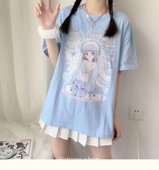Kidcore Japanese Kawaii Angel Cute T-shirt 9
