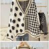 Kidcore Knitting Coat Loose Korean Style Cardigan Sweater 8